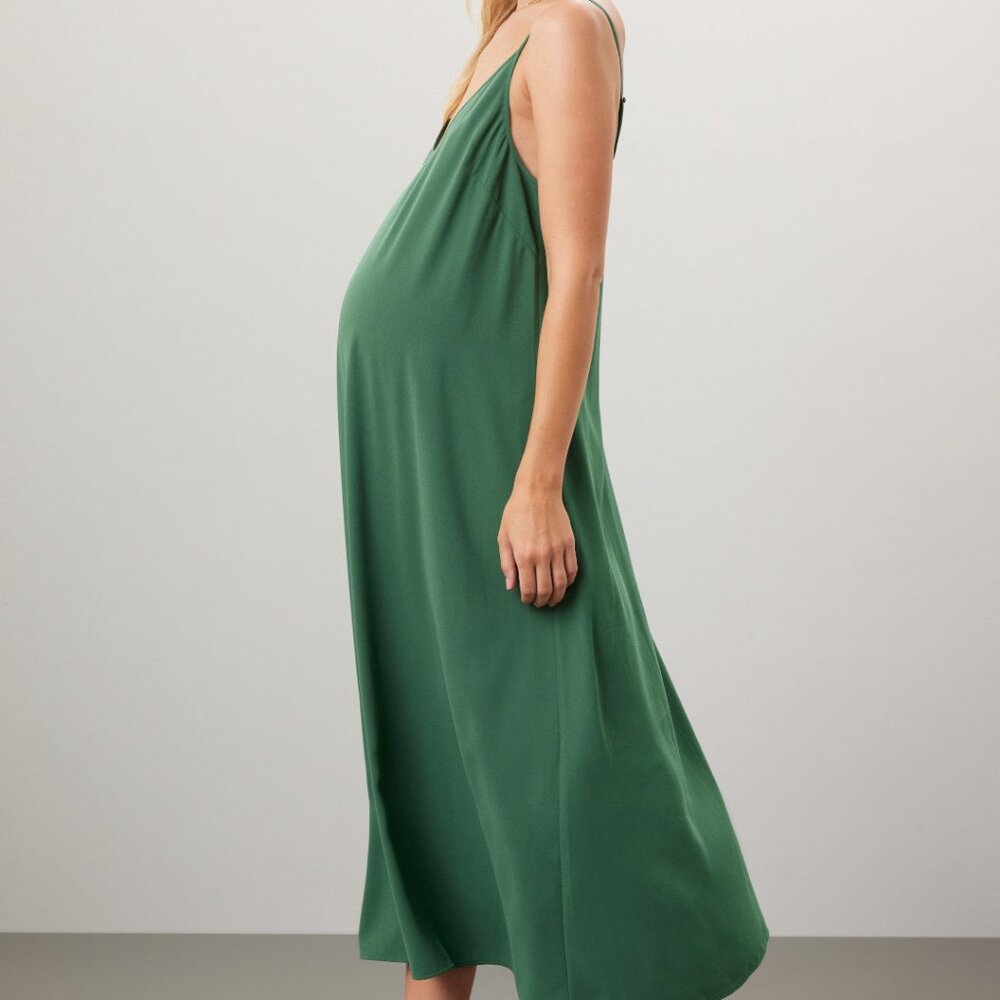 Women's Sleeveless Green Maxi Dress